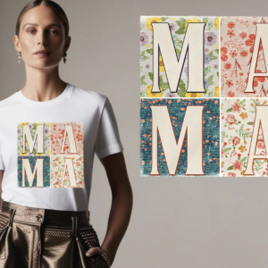 MOTHER, MOM, MOMMY, MAMA  Design on the item of your choice!  Lasting gift for any mother.  71-225 MAMA printed vintage flower pattern